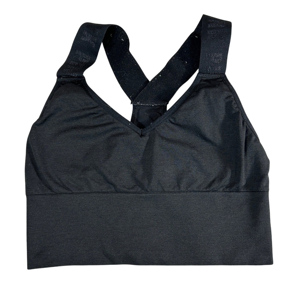 Victoria's Secret PINK Sport Black V-Neck Racerback Sports Bra Small